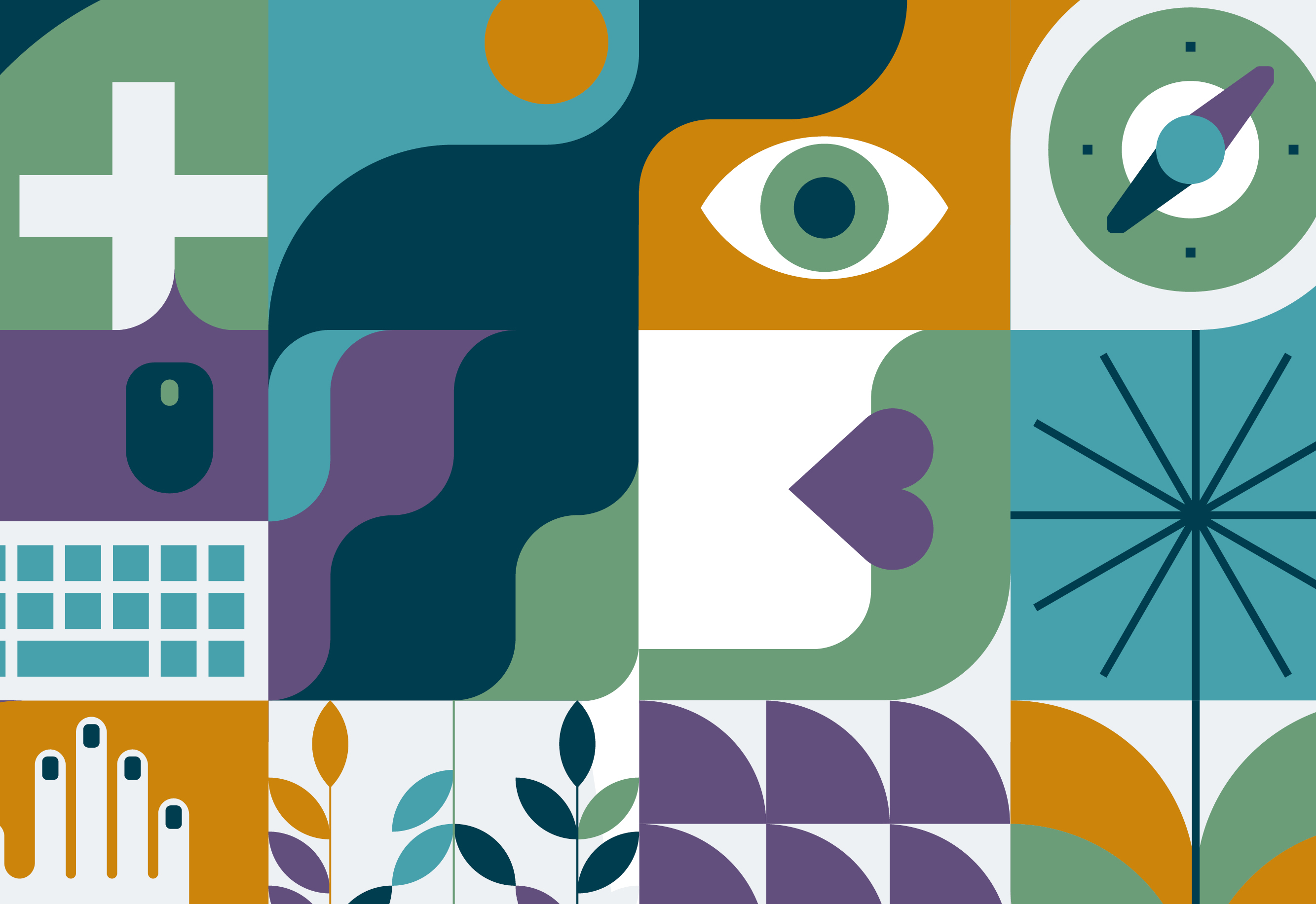 Abstract illustrations from the Global Impact Report Abstract illustrations from the Global Impact Report