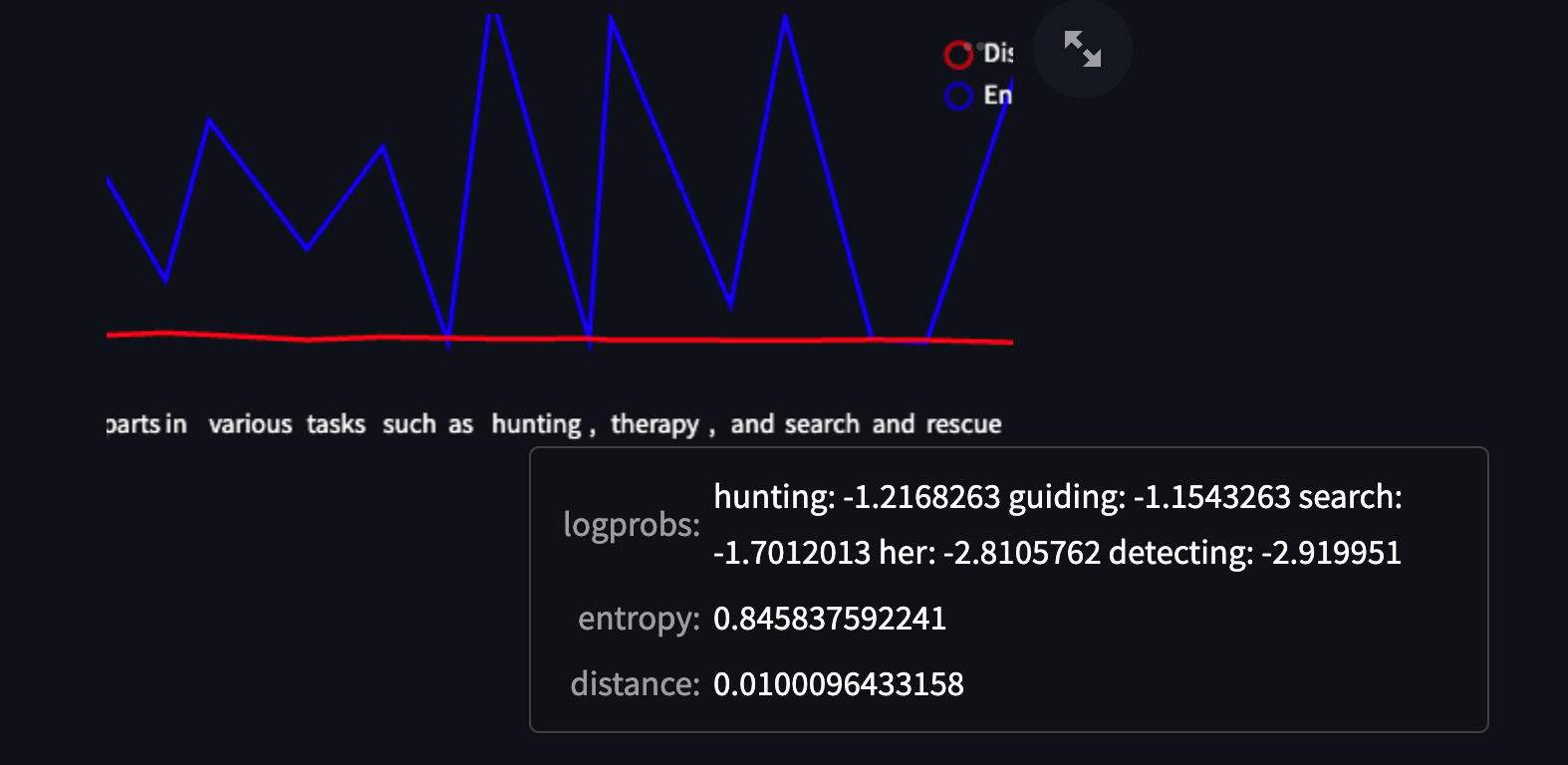 Screenshot showing adding additional contextual weights for LLM training
